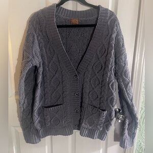Pol Md Grey button down sweater. NWOT